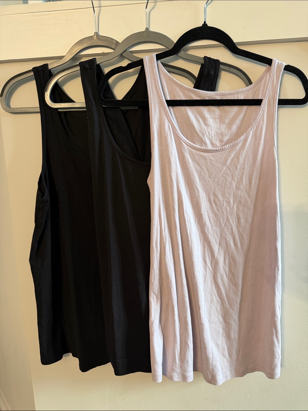 Trio of maternity tanks